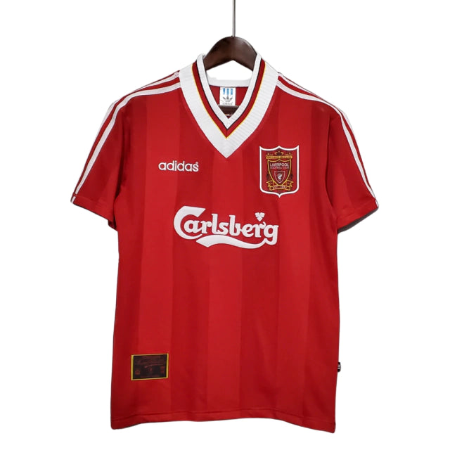 Camisa Retrô Liverpool I (Home) 1995 - Torcedor Masculina - Vermelho - Manto Elegante