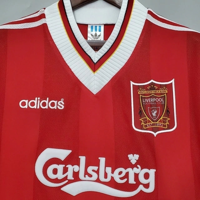 Camisa Retrô Liverpool I (Home) 1995 - Torcedor Masculina - Vermelho - Manto Elegante