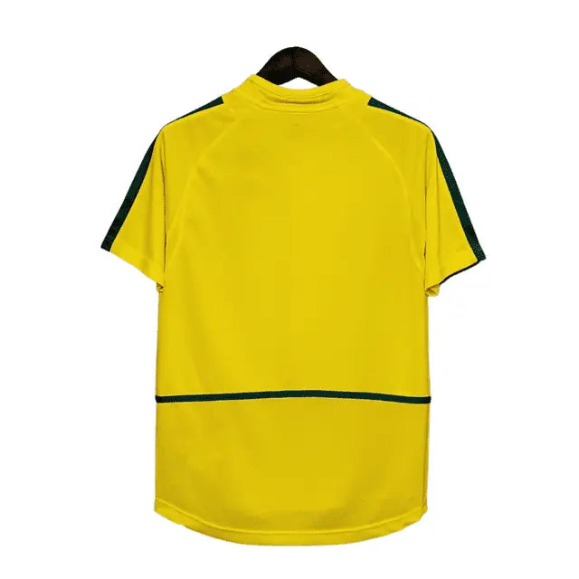 Camisa Retrô Seleção do Brasil I 2002 - Torcedor Masculina - Amarelo