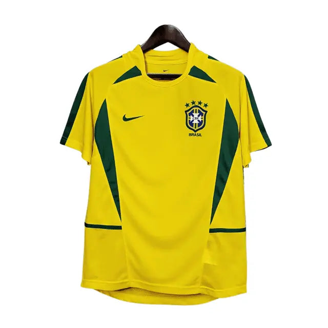 Camisa Retrô Seleção do Brasil I 2002 - Torcedor Masculina - Amarelo