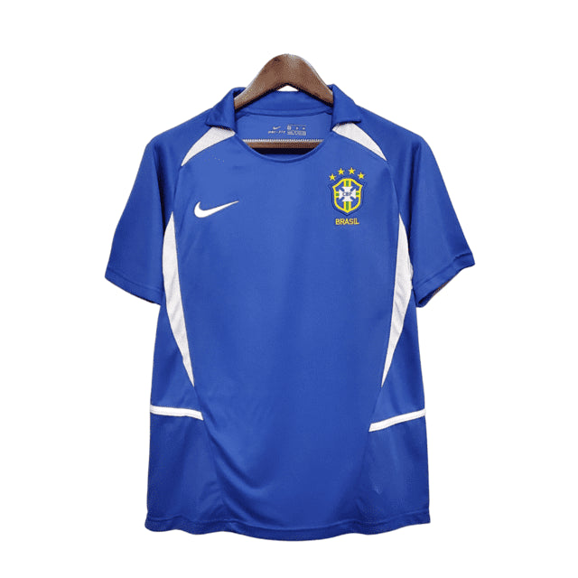 Camisa Retrô Seleção do Brasil II 2002 - Torcedor Masculina - Azul