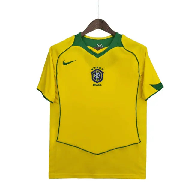 Camisa Retrô Seleção do Brasil I 2004 - Torcedor Masculina - Amarelo