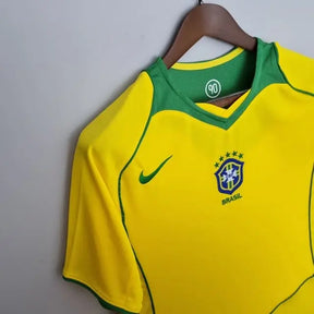 Camisa Retrô Seleção do Brasil I 2004 - Torcedor Masculina - Amarelo