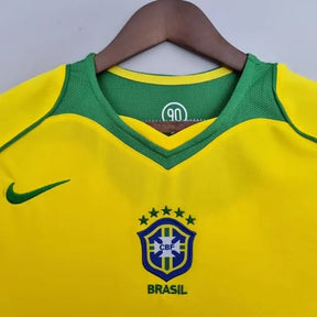 Camisa Retrô Seleção do Brasil I 2004 - Torcedor Masculina - Amarelo