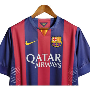 Camisa Retrô Barcelona I (Home) 14/15 - Torcedor Masculina - Vermelho e Azul