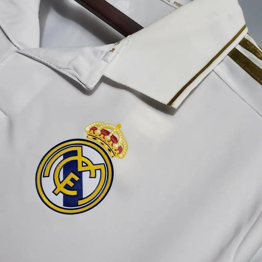 Camisa Retrô Real Madrid I (Home) 2011 - Torcedor Masculina - Branco