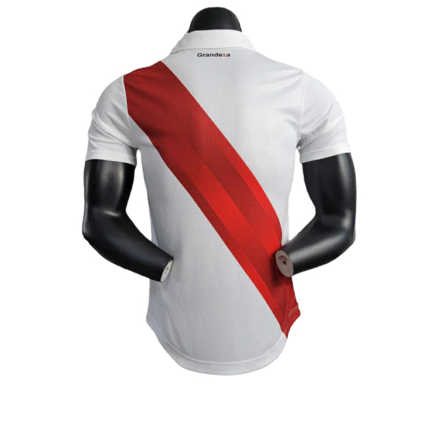 Camisa River Plate I (Home) 23/24 - Jogador Masculina - Branco