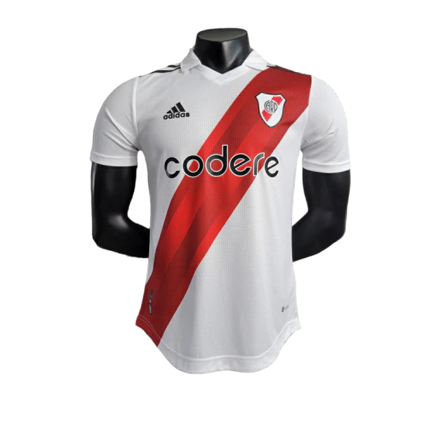 Camisa River Plate I (Home) 23/24 - Jogador Masculina - Branco