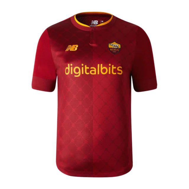 Camisa Roma I (Home) 22/23 - Torcedor Masculina - Vermelho - Manto Elegante