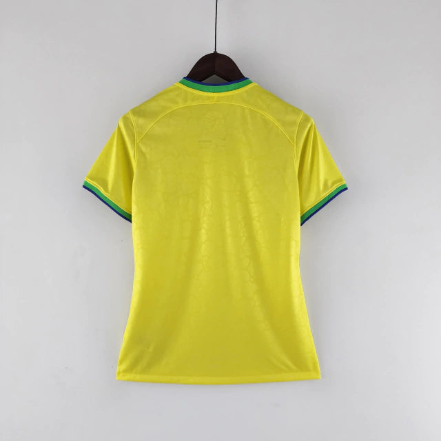 Camisa do Brasil I (Home) 2022 - Torcedor Feminina - Amarelo - Manto Elegante