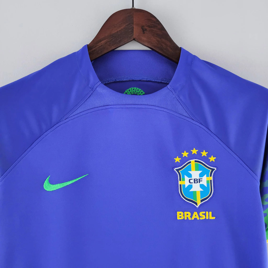 Camisa do Brasil II (Away) 2022 - Torcedor Feminina - Azul - Manto Elegante