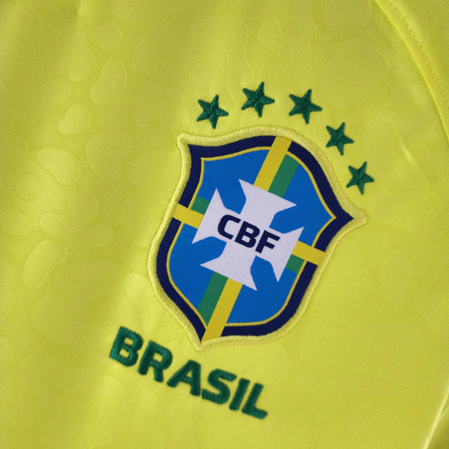 Camisa do Brasil I (Home) 2022 - Torcedor Masculina - Amarelo - Manto Elegante