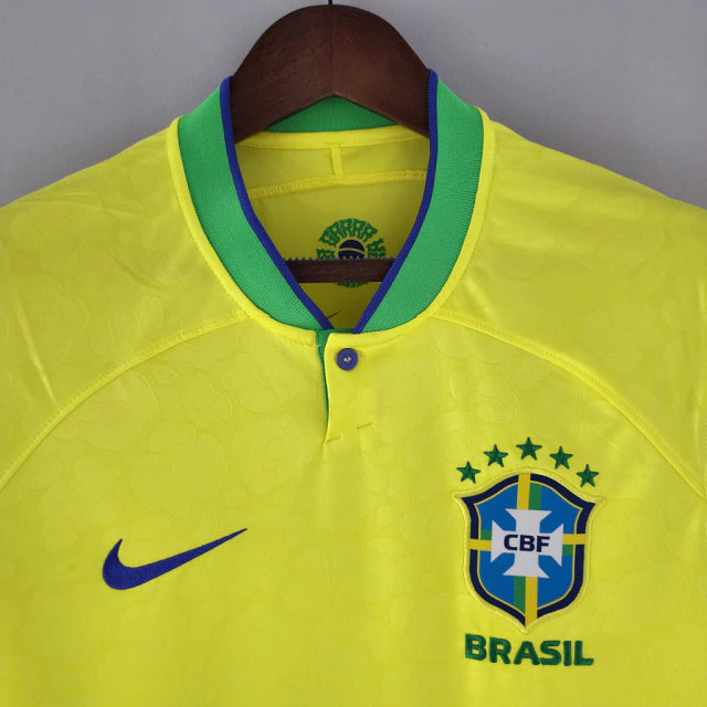 Camisa do Brasil I (Home) 2022 - Torcedor Masculina - Amarelo - Manto Elegante