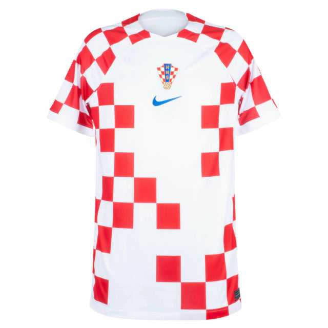 Camisa Seleção da Croácia I (Home) 2022 - Torcedor Masculina - Branco e Vermelho - Manto Elegante