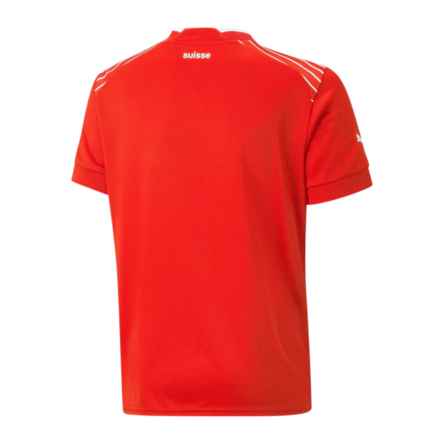 Camisa Seleção da Suíça I (Home) 2022 - Torcedor Masculina - Vermelho - Manto Elegante