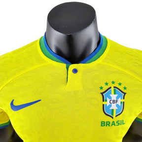 Camisa Seleção do Brasil I (Home) 23/24 - Jogador Masculina - Amarelo - Manto Elegante