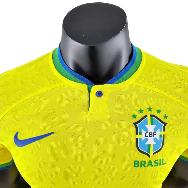 Camisa Seleção do Brasil I (Home) 23/24 - Jogador Masculina - Amarelo - Manto Elegante