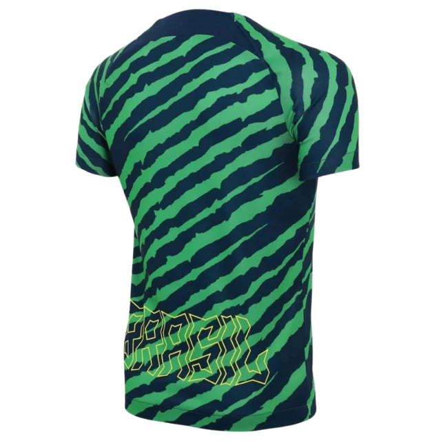 Camisa do Brasil Pré-Jogo 22/23 - Torcedor Masculina - Azul e Verde - Manto Elegante