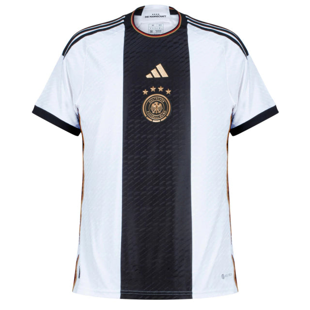 Camisa Seleção da Alemanha I (Home) 2022 - Torcedor Masculina - Branco e Preto - Manto Elegante