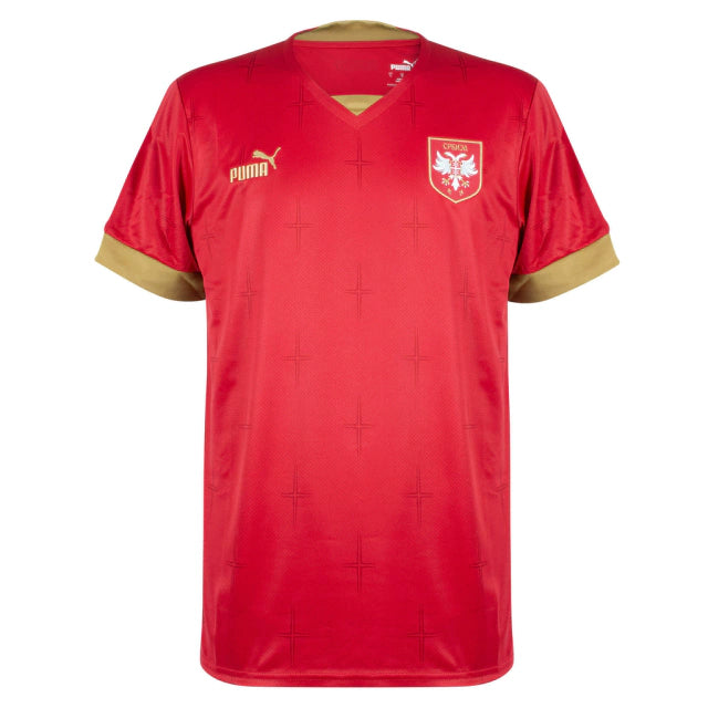 Camisa Seleção da Sérvia I (Home) 2022 - Torcedor Masculina - Vermelho - Manto Elegante