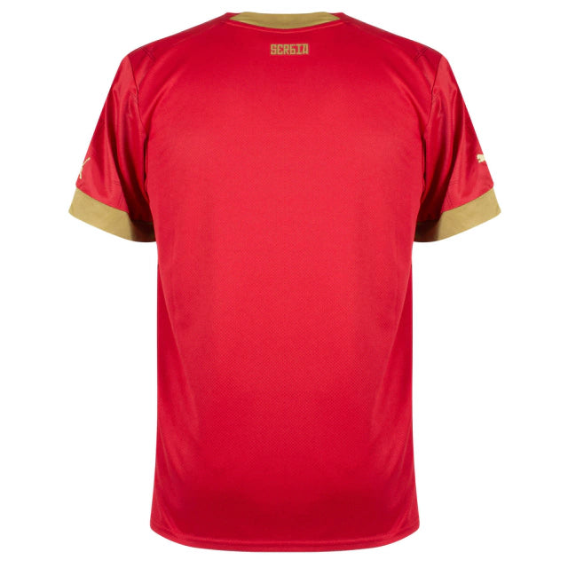 Camisa Seleção da Sérvia I (Home) 2022 - Torcedor Masculina - Vermelho - Manto Elegante