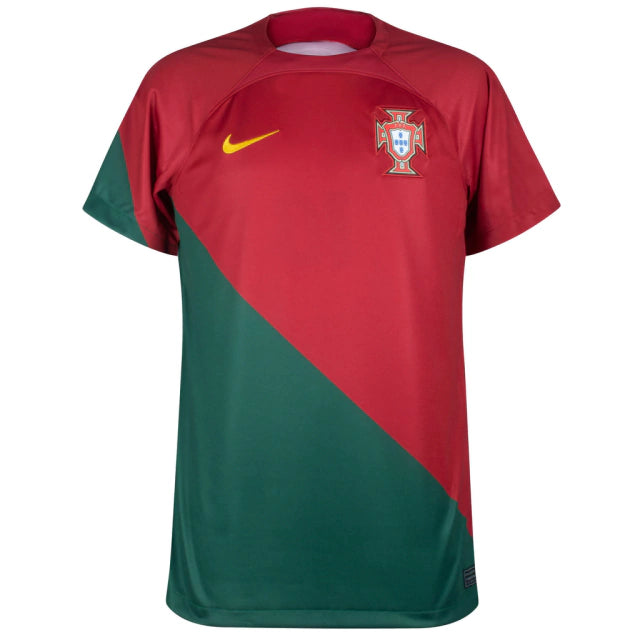 Camisa Seleção de Portugal I (Home) 2022 - Torcedor Masculina - Vermelho e Verde - Manto Elegante