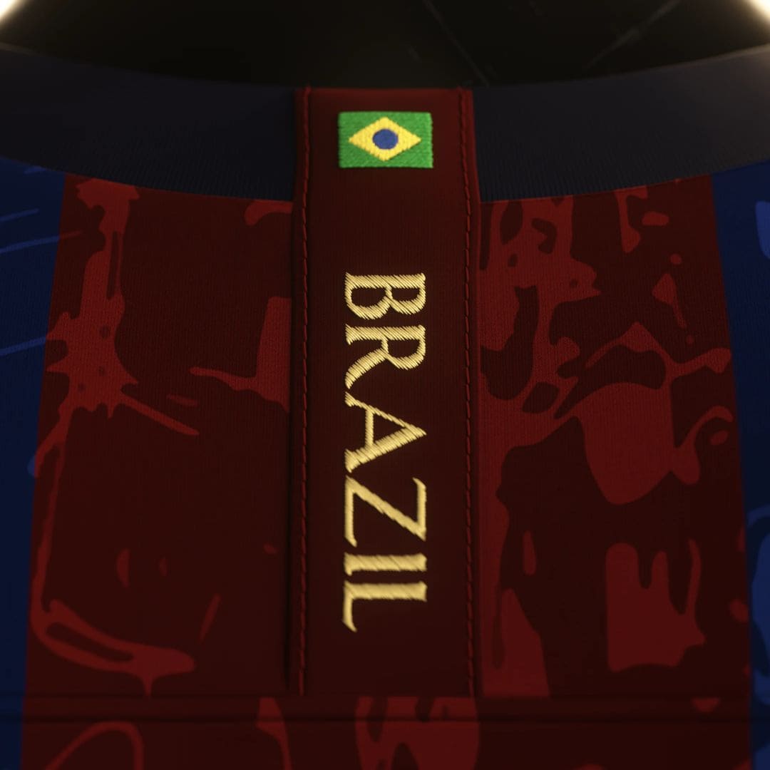 Camisa "Legends Of Barcelona" 24/25 - Neymar #11 THE PRINCE - Edição Especial Trio MSN - Torcedor Masculina - Vermelho e Azul
