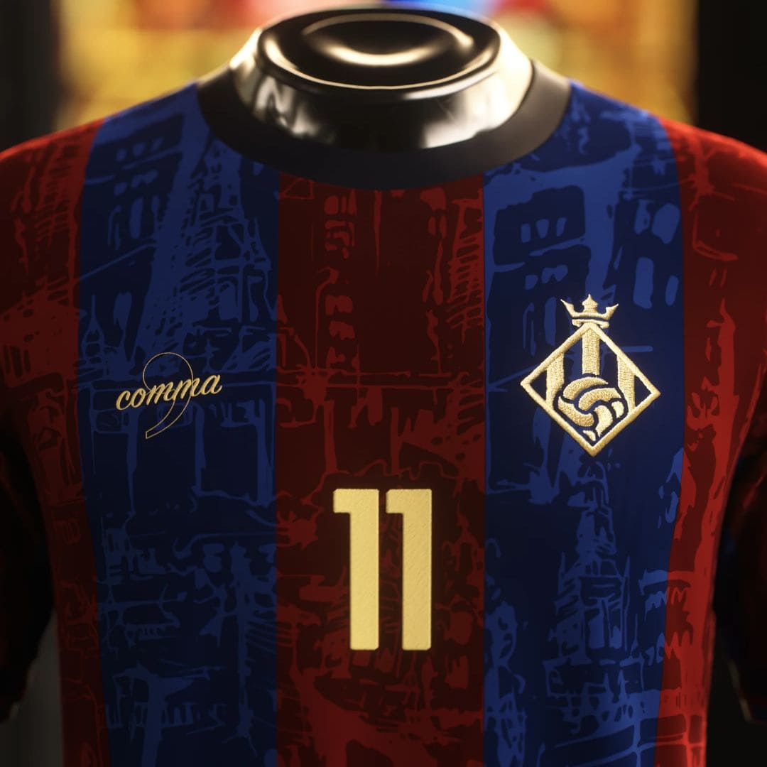 Camisa "Legends Of Barcelona" 24/25 - Neymar #11 THE PRINCE - Edição Especial Trio MSN - Torcedor Masculina - Vermelho e Azul