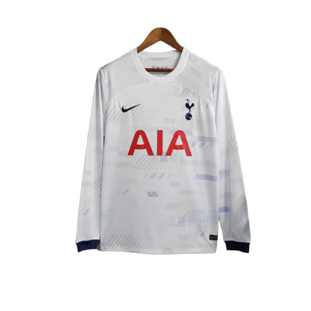 Camisa Manga Longa Tottenham I (Home) 23/24 - Torcedor Masculina - Branco - Manto Elegante