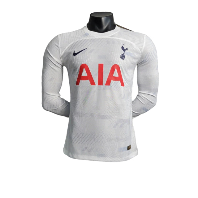 Camisa Manga Longa Tottenham I (Home) 23/24 - Jogador Masculina - Branco - Manto Elegante