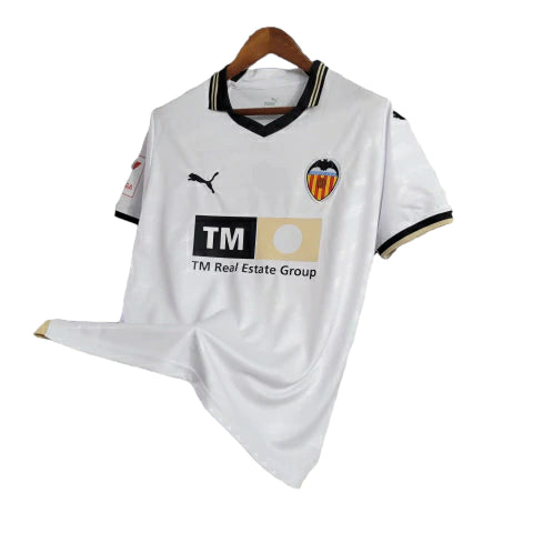 Camisa Valencia I (Home) 23/24 - Torcedor Masculina - Branco - Manto Elegante