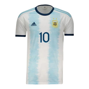 Camisa Retrô Argentina I Messi #10 2019 - Torcedor Masculina - Branco e Azul