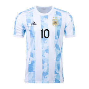 Camisa Retrô Argentina I Messi #10 2021 - Torcedor Masculina - Branco e Azul