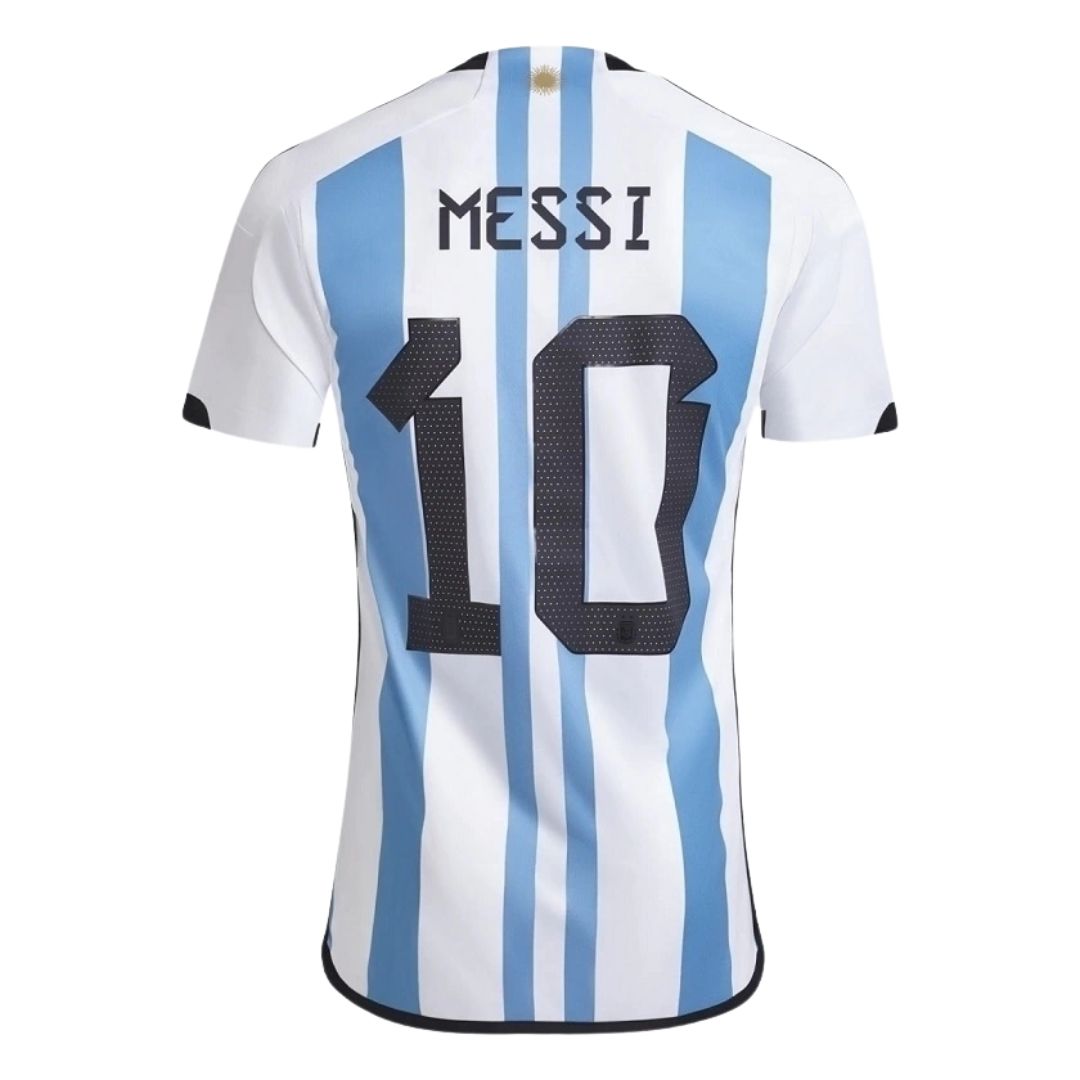 Camisa Argentina I Messi #10 2022 - Torcedor Masculina - Branco e Azul
