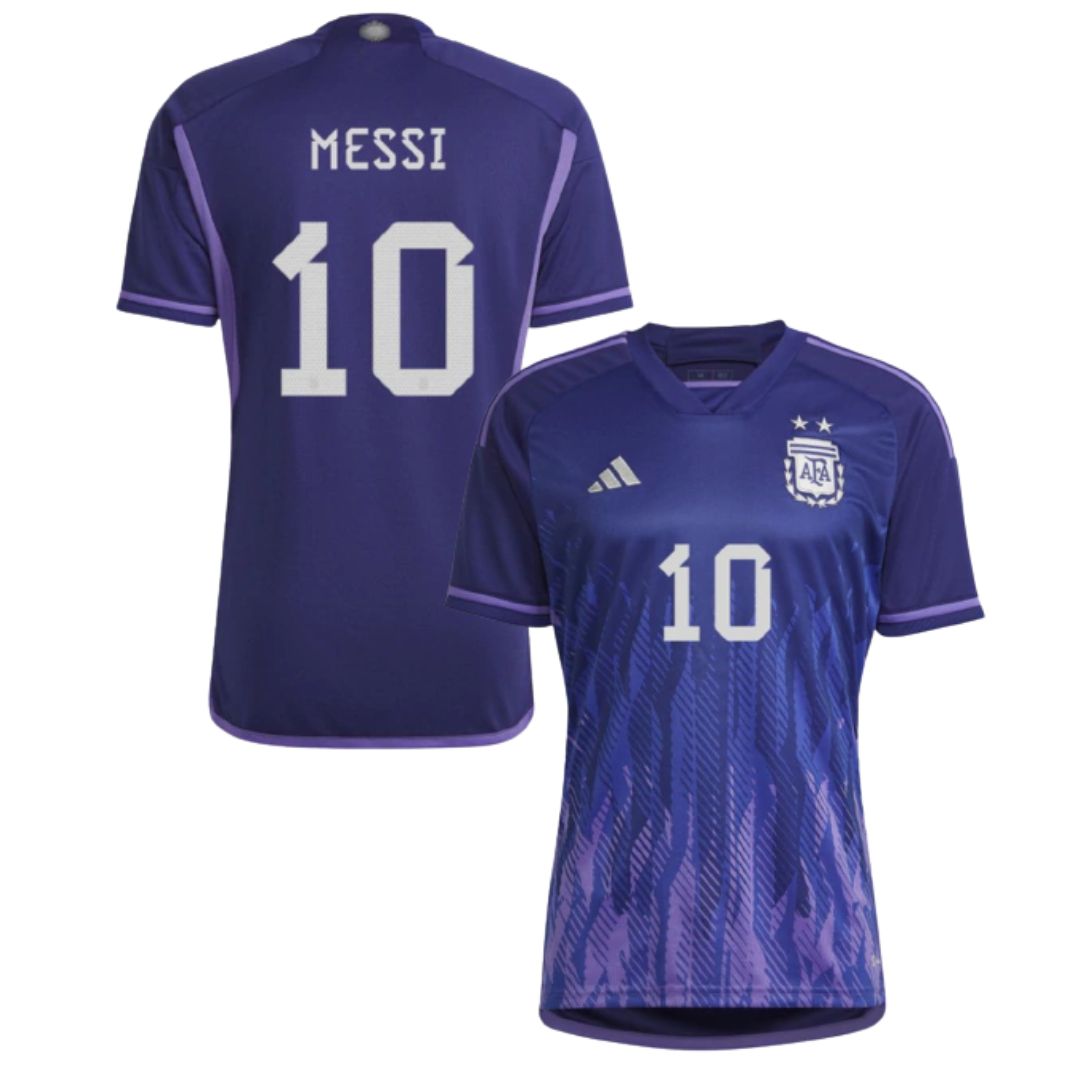 Camisa Argentina II Messi #10 2022 - Torcedor Masculina - Roxo