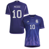 Camisa Argentina II Messi #10 2022 - Torcedor Masculina - Roxo
