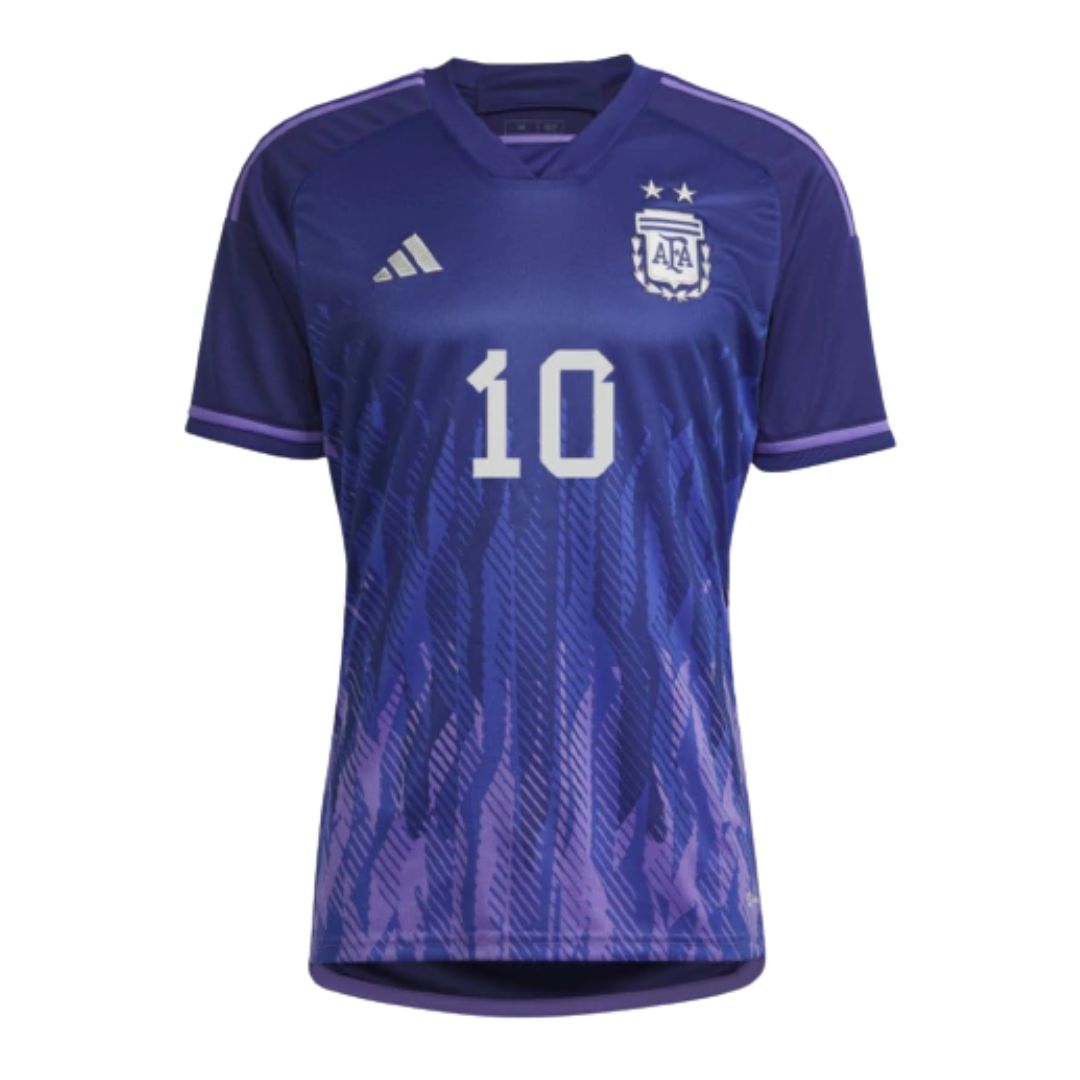 Camisa Argentina II Messi #10 2022 - Torcedor Masculina - Roxo
