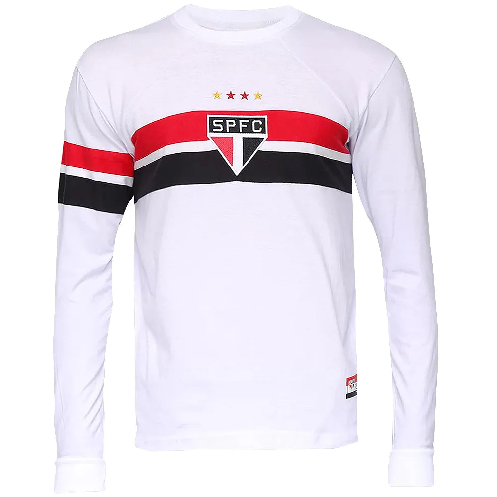 Camisa Manga Longa Retrô São Paulo I Mundial 2005 - Branco - Manto Elegante