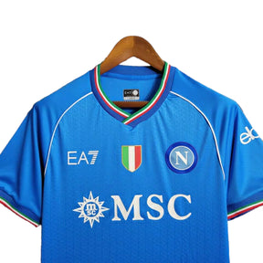 Camisa Napoli I (Home) 23/24 - Torcedor Masculina - Azul - Manto Elegante
