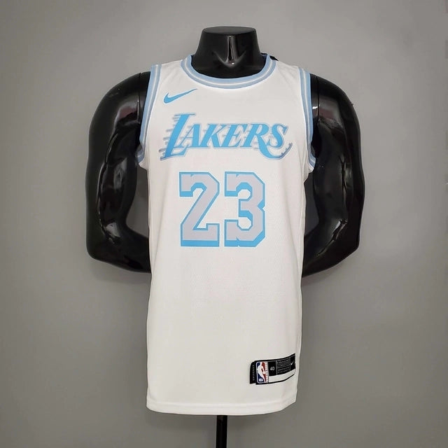 Camiseta Regata Los Angeles Lakers - Masculina - Branco e Azul