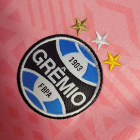 Camisa Grêmio Outubro Rosa 22/23 - Torcedor Feminina - Rosa - Manto Elegante