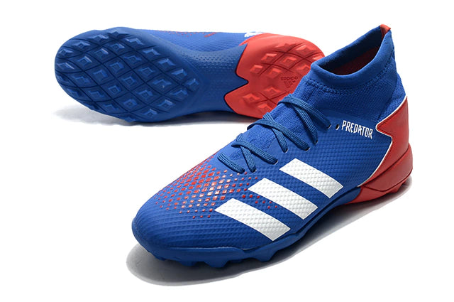 Chuteira de Society Adidas Predator 20.3 TF Society Big Blue - Manto Elegante