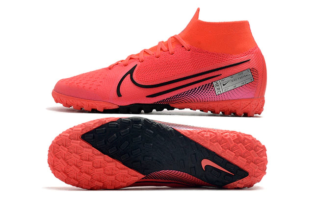 Chuteira de Society Nike Mercurial Superfly 7 Vermelho - Manto Elegante