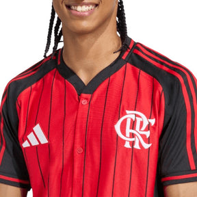 Camisa Flamengo Viagem 25/26 - Torcedor Masculina - Vermelho e Preto