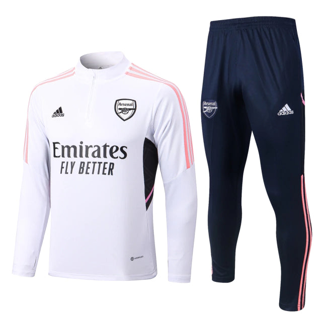 Conjunto Arsenal 23/24 - Masculino - Branco - Manto Elegante