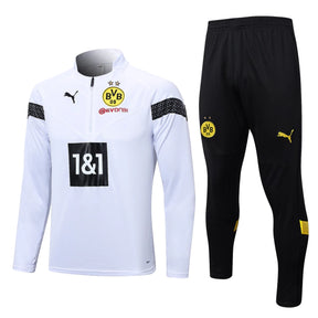 Conjunto Borussia Dortmund 23/24 - Masculino - Branco - Manto Elegante