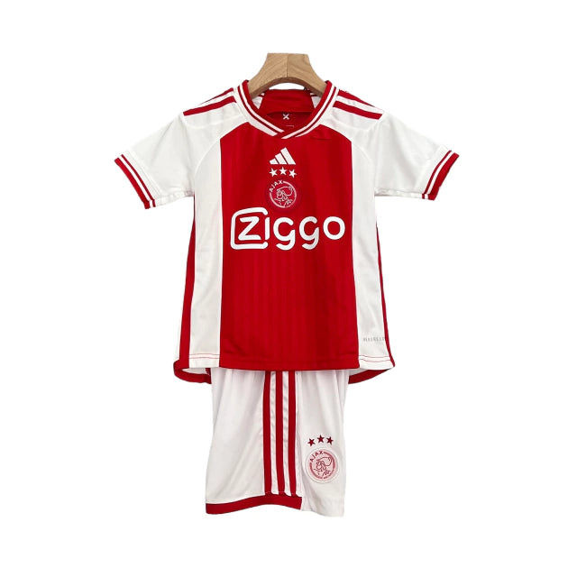 Conjunto Infantil Ajax I (Home) 23/24 - Vermelho - Manto Elegante