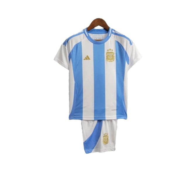 Conjunto Infantil Seleção da Argentina I (Home) 24/25 - Branco e Azul