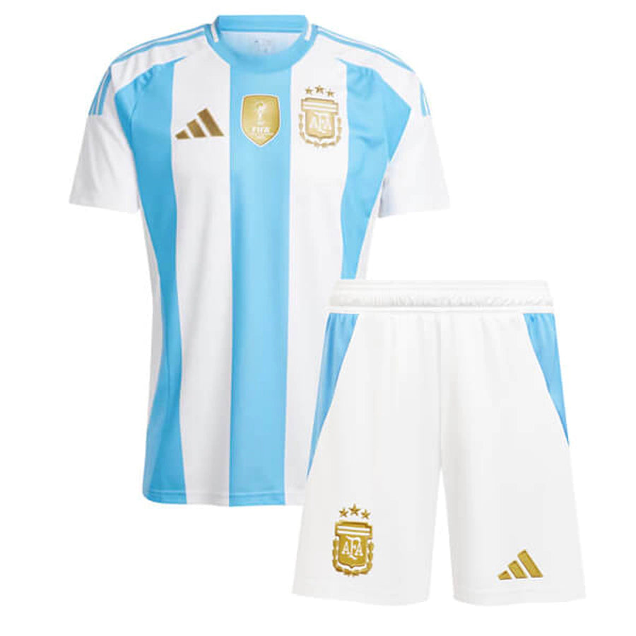 Conjunto Infantil Seleção da Argentina I (Home) 24/25 - Branco e Azul