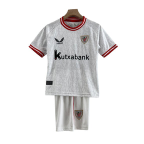 Conjunto Infantil Atlético de Bilbao III (Third) 23/24 - Branco - Manto Elegante